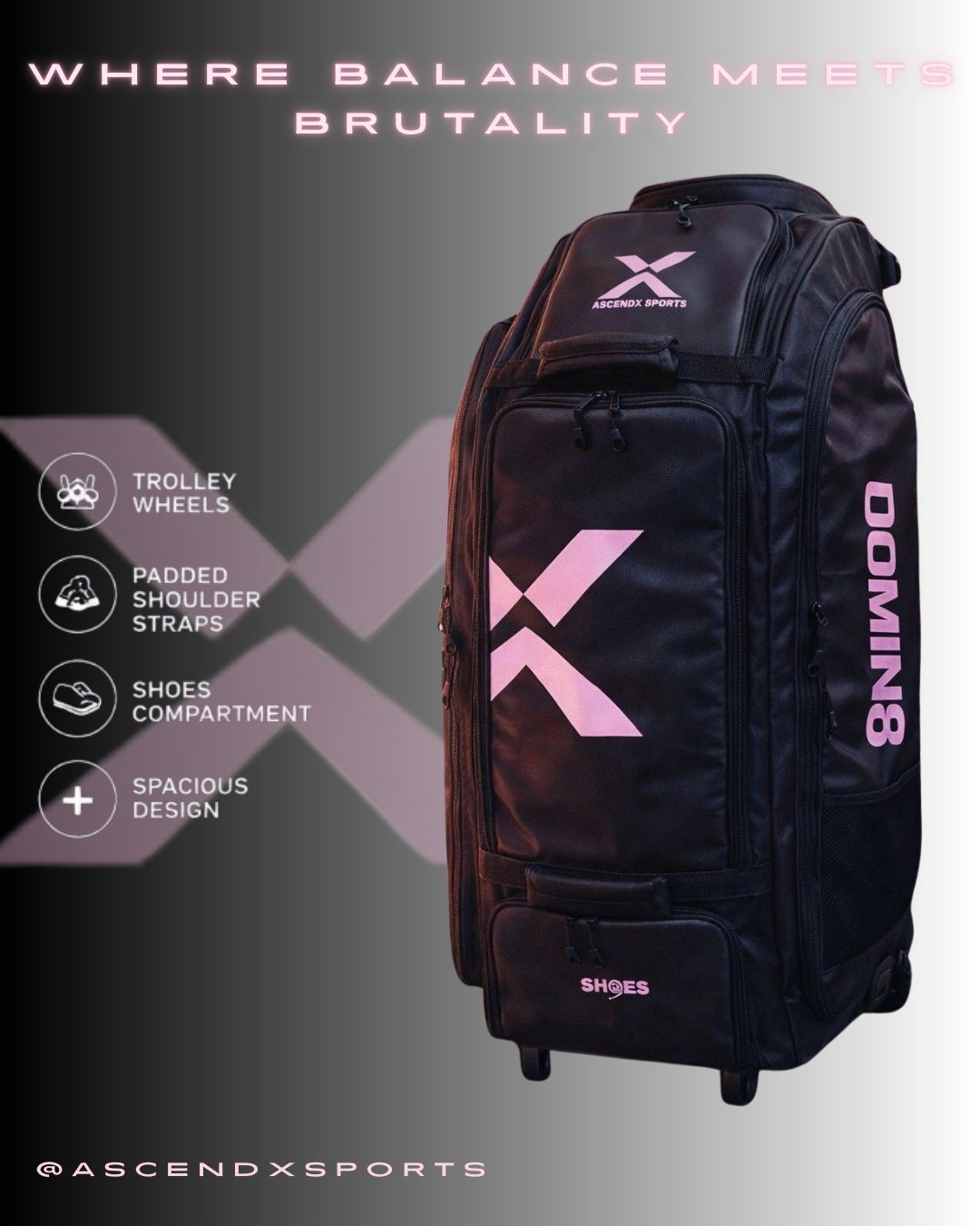 AscendX - Cricket Kitbag - Domin8