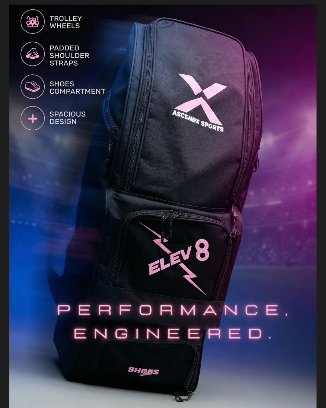 AscendX - Cricket Kit bag Elev8