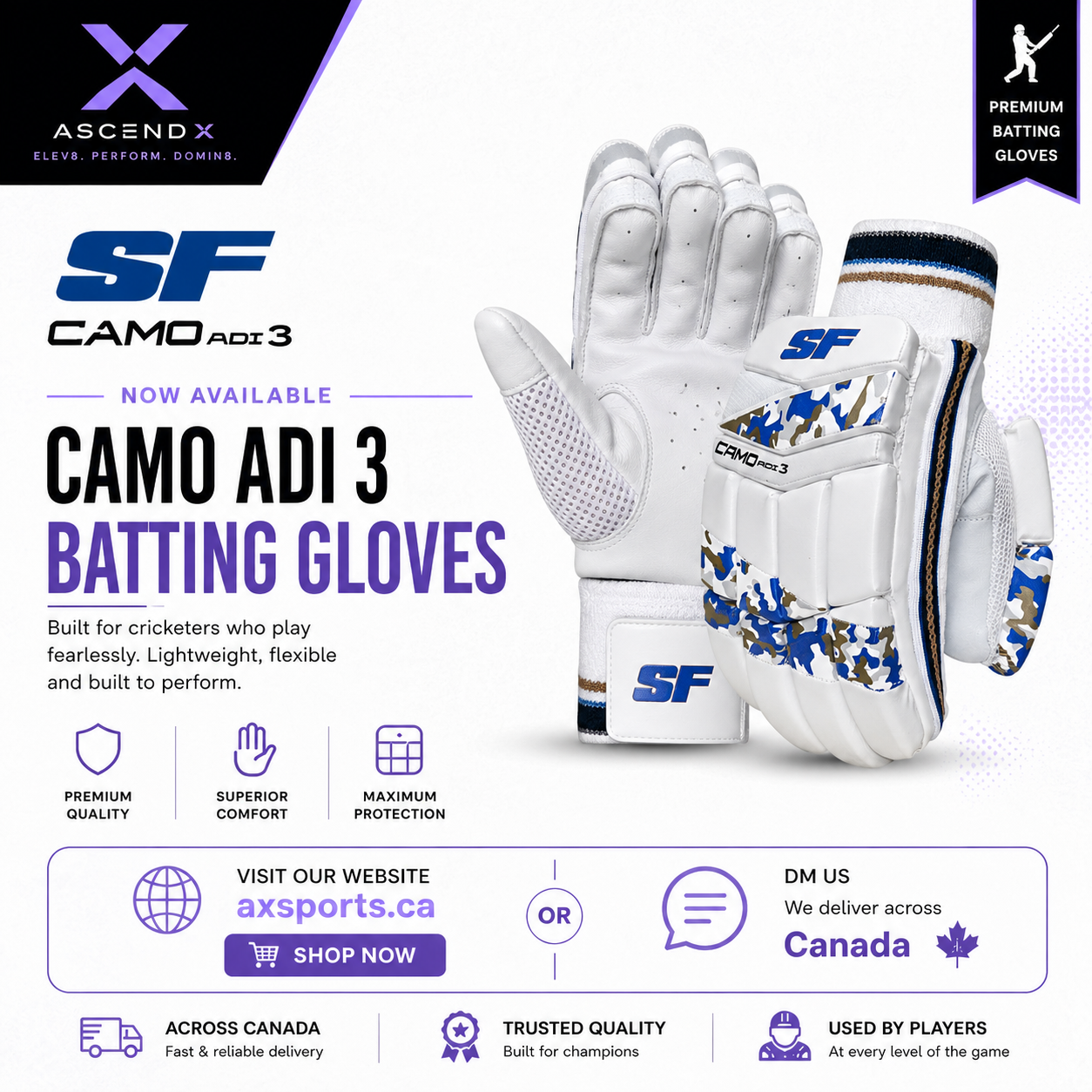 SF Batting Gloves CAMO ADI 3