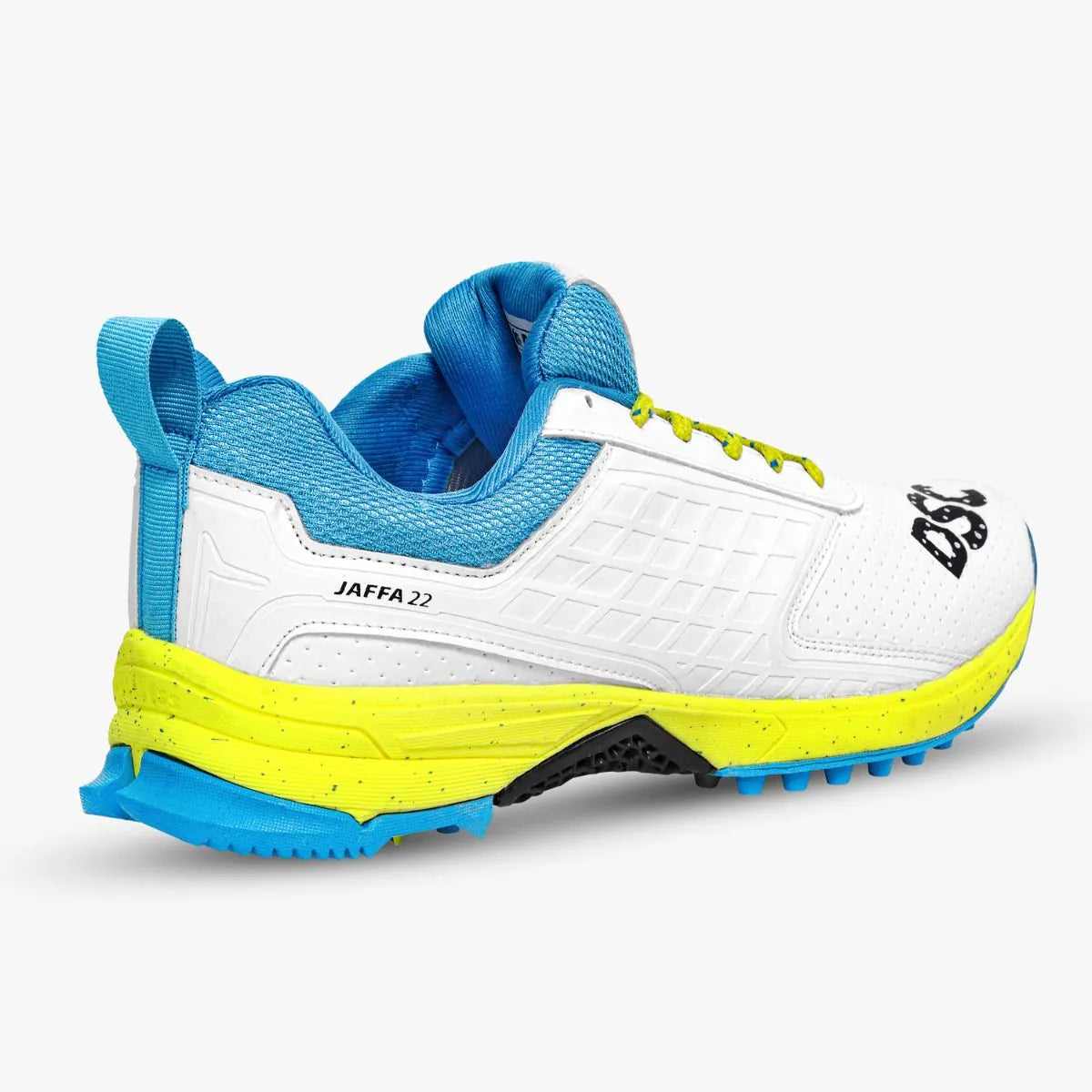 DSC Jaffa 22 Cricket Shoes (White/Lime Yellow)